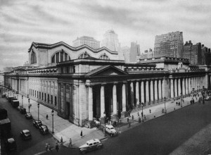 Fig. 3.13: Exterior of Penn Station, facing northwest from the corner of Seventh Avenue and 31st Street